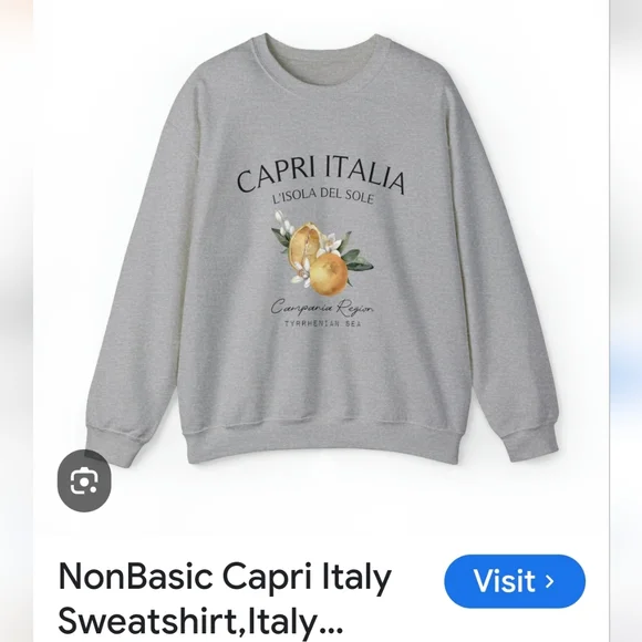 Gray Crewneck Sweater with Graphic Design Pit 23 Streatch 26 - Picture 4 of 4